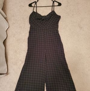 Black checkered jump suit